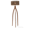 Lampadaire bambou abat-jour bambou naturel/noir, h. 145cm