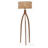 Lampadaire bambou abat-jour bambou naturel, h. 145cm