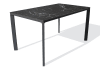Table de jardin 6 places en aluminium laqué et peinture Epoxy noire