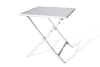 Mesa de jardín plegable de aluminio gris