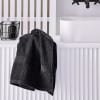 Maxi drap de bain uni en coton anthracite 90x150