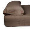 Funda de almohada 135cm 100% algodón marrón