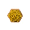 Tableau vétégtal hexagonal lichen jaune 16 x 16 cm