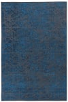Tapis de salon en polyester bleu 80x160 cm