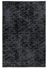Tapis de salon en polyester noir 80x160 cm