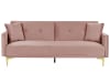 Sofá cama de terciopelo rosa