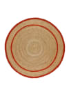 Tapis rond de jute terracotta, 120X120 cm