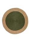 Tapis rond en jute vert, 120X120 cm