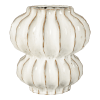 Jarrón de cerámica blanco hueso alt. 35
