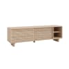 Meuble TV en bois de pin massif naturel 150 cm Non verni