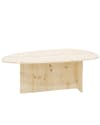 Mesa de centro de madera maciza en tono natural de 128,6x43,25cm