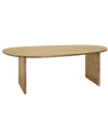 Mesa de centro de madera maciza en tono envejecido de 180cm