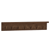 Colgador de pared de madera maciza en tono nogal de 61x9,5cm