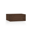 Mesita de noche de madera maciza flotante en tono nogal de 15x40cm