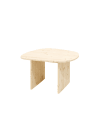 Mesa de centro de madera maciza en tono natural de 80cm
