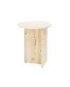 Mesa de centro de madera maciza en tono natural de 49,7x60cm