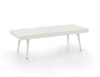 Mesa de centro de madera maciza natural, color blanco