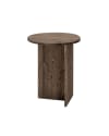 Mesa de centro de madera maciza en tono nogal de 49,7x60cm