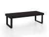 Mesa de centro de madera maciza natural, color negro