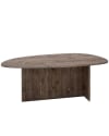 Mesa de centro de madera maciza en tono nogal de 128,6x43,25cm