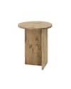 Mesa de centro de madera maciza en tono envejecido de 49,7x60cm