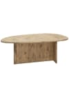 Mesa de centro de madera maciza en tono envejecido de 128,6x43,25cm