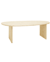 Mesa de centro de madera maciza en tono natural de 180cm