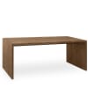 Mesa de comedor de madera maciza en tono nogal de 120x75cm