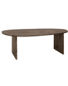 Mesa de centro de madera maciza en tono nogal de 180cm