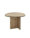 Mesa de centro de madera maciza en tono envejecido de 101x75cm