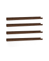 Pack 4 estantes de madera maciza flotante tono nogal 100cm