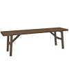 Banc en bois de sapin marron 115x45cm