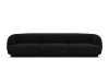 3-Sitzer Sofa aus Samt, schwarz