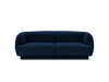 2-Sitzer Sofa aus Samt, königsblau