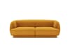 2-Sitzer Sofa aus Samt, gelb