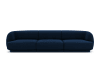3-Sitzer Sofa aus Samt, königsblau