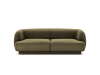 2-Sitzer Sofa aus Samt, grün