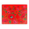 Tabla de cortar de cristal rojo vidrio templado 32 x 25 x 1 cm