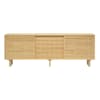 Buffet 3 portes en pin massif naturel 180 cm Non verni