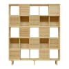Estantería modular de madera maciza natural 10 puertas de mallorquina