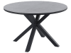 Tavolo da giardino metallo grigio e nero ⌀ 120 cm