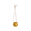 Cache-pot design suspendu small h. 66 cm ocre jaune