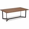 Table basse rectangulaire en effet bois et métal