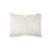 Funda de almohada de lino, algodón y poliéster beige 50x80 cm