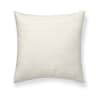 Funda de almohada de lino, algodón y poliéster beige 65x65 cm