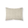 Funda de almohada de lino, algodón y poliéster marrón 50x80 cm