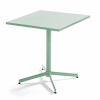 Table de jardin carrée bistro inclinable en acier vert sauge 70cm