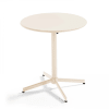Gartentisch mit klappbarer Tischplatte aus elfenbeinfarbenem Metall