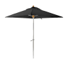 Parasol en aluminium et toile noire 200cm