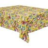 Großformatige Tischdecke aus Baumwolle Floraler Druck Gelb 140x235